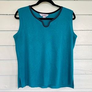 Ming Wong Turquoise Sweater Vest/ Top